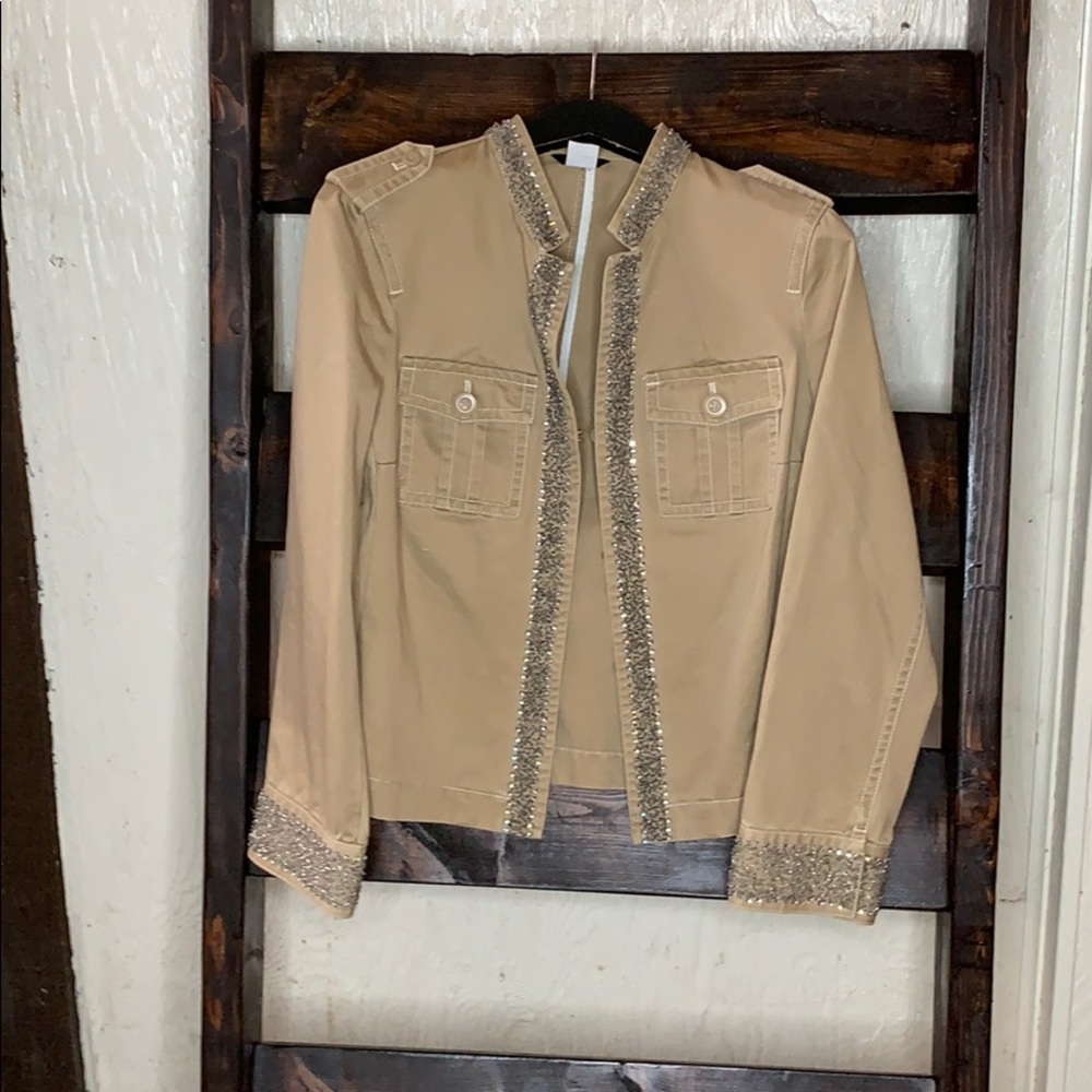 J Crew Large Petite Khaki Jacket